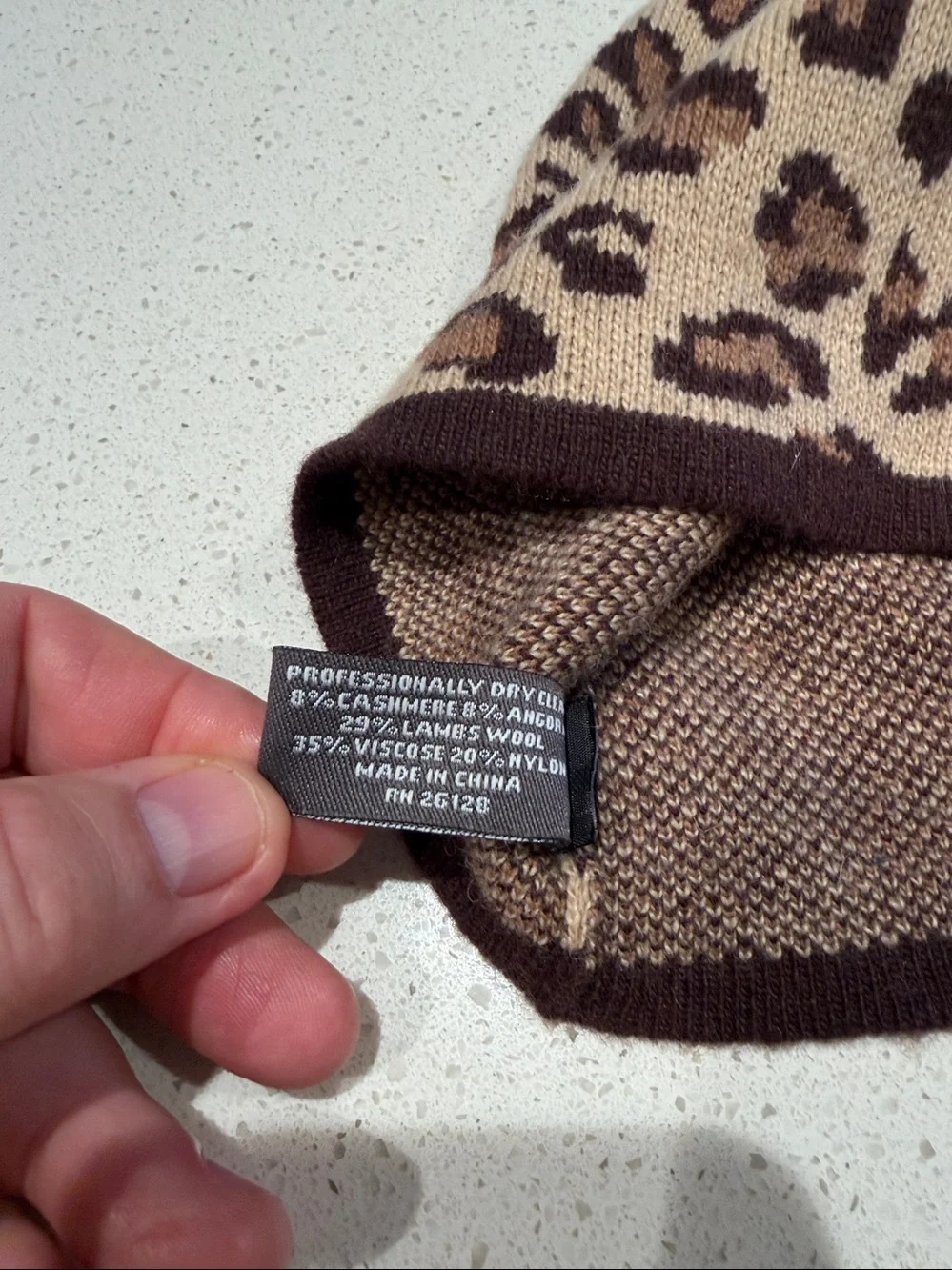 Echo - Leopard Print Knit Beanie - Brown & Tan exclusively for Saks.